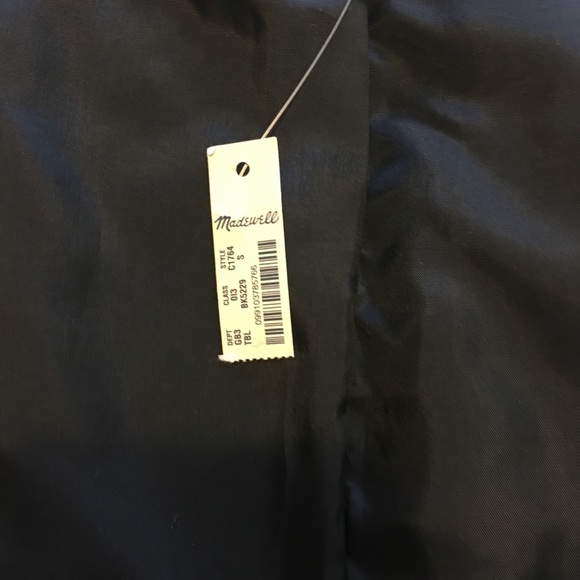 NEW Madewell Black Leather Racer Vest with tags - Picture 5 of 7